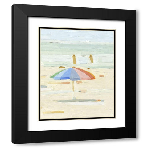 Abstract Umbrella III Black Modern Wood Framed Art Print with Double Matting by Caroline, Emma