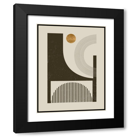 Custom Unknown Space II Black Modern Wood Framed Art Print with Double Matting by Wang, Melissa