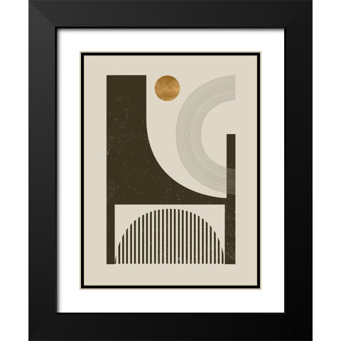 Custom Unknown Space II Black Modern Wood Framed Art Print with Double Matting by Wang, Melissa