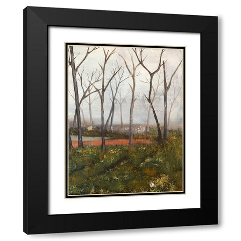 Misty Woods II Black Modern Wood Framed Art Print with Double Matting by Reynolds, Jade