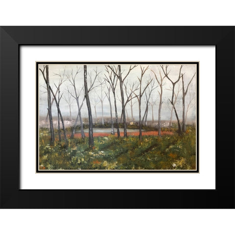Misty Woods III Black Modern Wood Framed Art Print with Double Matting by Reynolds, Jade