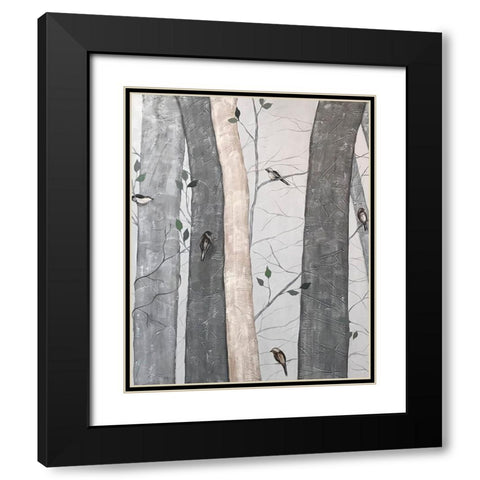 Into the Woods II Black Modern Wood Framed Art Print with Double Matting by Reynolds, Jade
