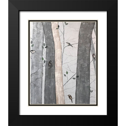 Into the Woods II Black Modern Wood Framed Art Print with Double Matting by Reynolds, Jade