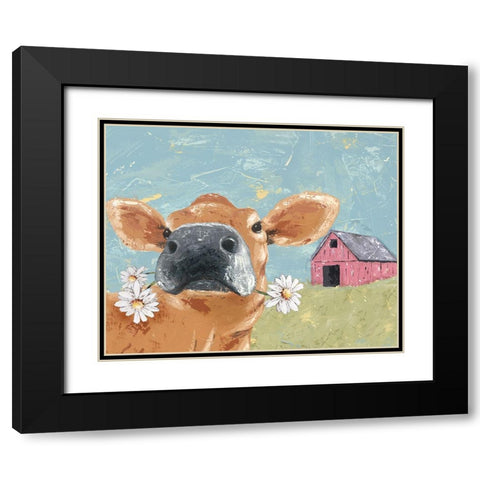 My Farm Friends IV Black Modern Wood Framed Art Print with Double Matting by Reynolds, Jade