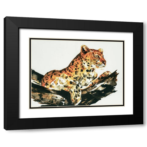 Safari Series I Black Modern Wood Framed Art Print with Double Matting by Schicker, Joshua
