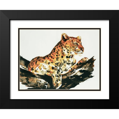 Safari Series I Black Modern Wood Framed Art Print with Double Matting by Schicker, Joshua