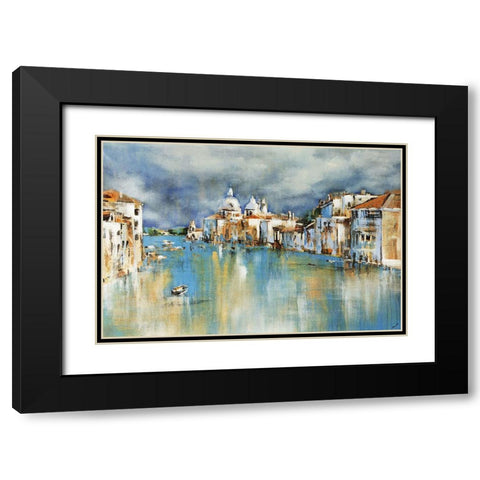 Season in Venice Black Modern Wood Framed Art Print with Double Matting by Edmunds, Sydney