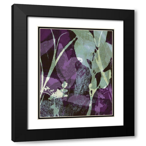 Frond Fresco II Black Modern Wood Framed Art Print with Double Matting by Barnes, Victoria