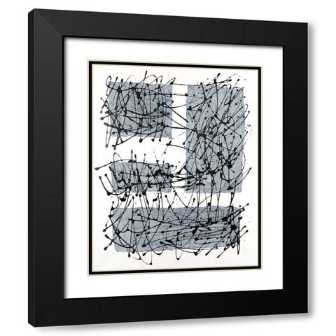 Paynes Blocks I Black Modern Wood Framed Art Print with Double Matting by Willett, Michael
