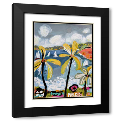 Palm Landscape III Black Modern Wood Framed Art Print with Double Matting by Fields, Karen
