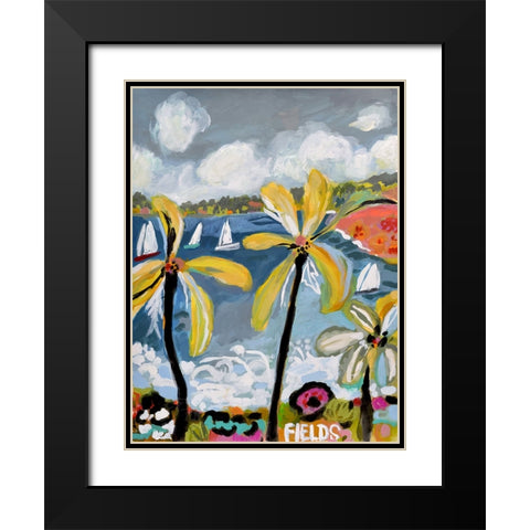 Palm Landscape III Black Modern Wood Framed Art Print with Double Matting by Fields, Karen