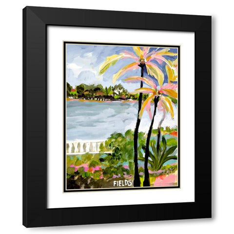 Palm Landscape IV Black Modern Wood Framed Art Print with Double Matting by Fields, Karen