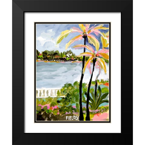 Palm Landscape IV Black Modern Wood Framed Art Print with Double Matting by Fields, Karen