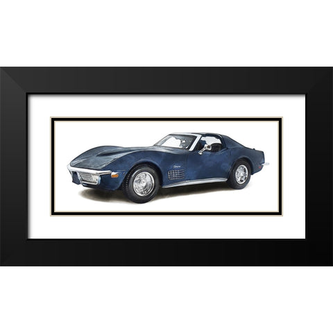 Classic Car II Black Modern Wood Framed Art Print with Double Matting by Saunders, Alonzo