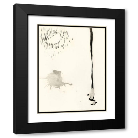 Matchstick Minimals I Black Modern Wood Framed Art Print with Double Matting by Fuchs, Jodi
