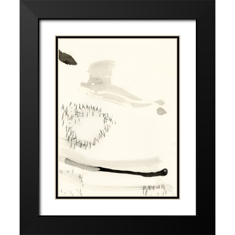 Matchstick Minimals II Black Modern Wood Framed Art Print with Double Matting by Fuchs, Jodi