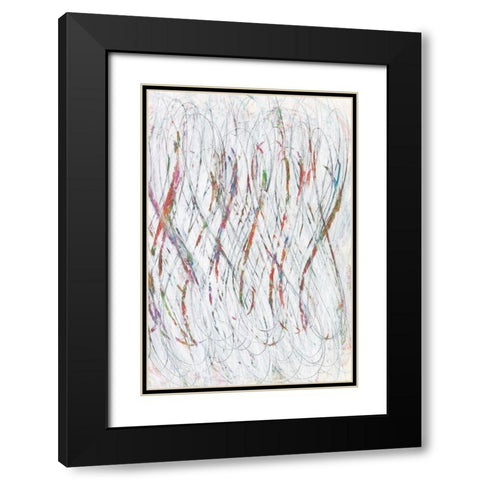 White Infinity I Black Modern Wood Framed Art Print with Double Matting by Fuchs, Jodi