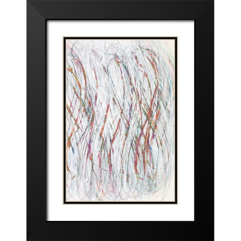 White Infinity II Black Modern Wood Framed Art Print with Double Matting by Fuchs, Jodi