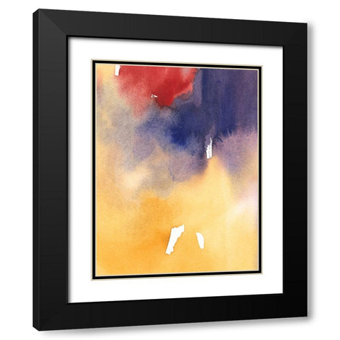 Golden Sunset I Black Modern Wood Framed Art Print with Double Matting by Combs, Joyce