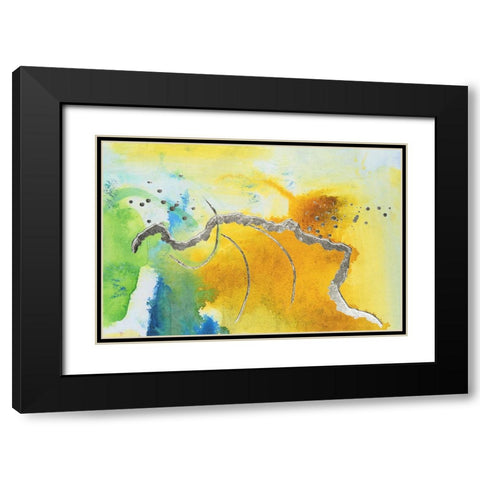 Embellished Tropical Cocktail I Black Modern Wood Framed Art Print with Double Matting by Combs, Joyce