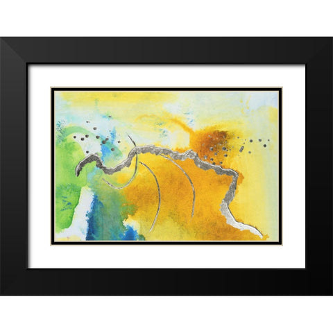 Embellished Tropical Cocktail I Black Modern Wood Framed Art Print with Double Matting by Combs, Joyce