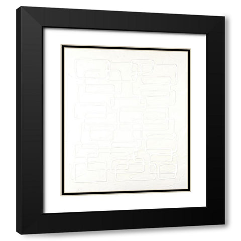 Quadratics I Black Modern Wood Framed Art Print with Double Matting by Willett, Michael