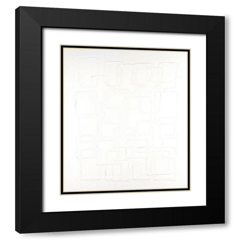 Quadratics II Black Modern Wood Framed Art Print with Double Matting by Willett, Michael