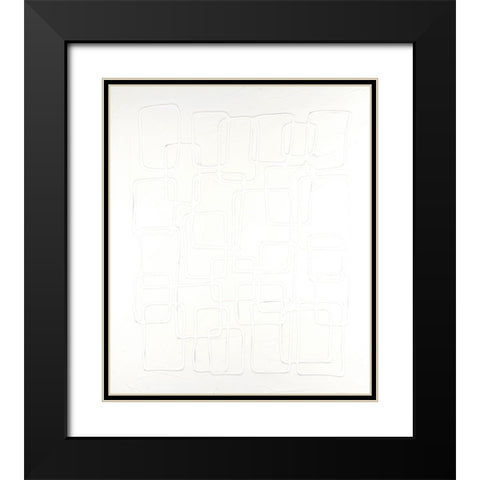 Quadratics II Black Modern Wood Framed Art Print with Double Matting by Willett, Michael