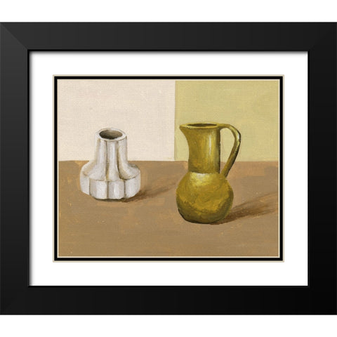 Vases I Black Modern Wood Framed Art Print with Double Matting by Wang, Melissa