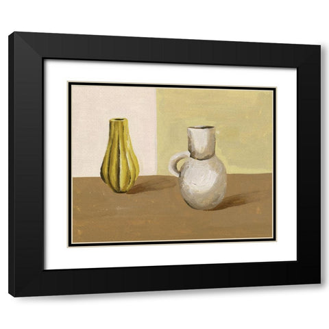 Vases II Black Modern Wood Framed Art Print with Double Matting by Wang, Melissa