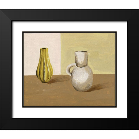 Vases II Black Modern Wood Framed Art Print with Double Matting by Wang, Melissa