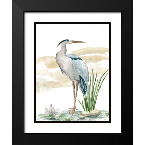 Spring Wander I Black Modern Wood Framed Art Print with Double Matting by Wang, Melissa