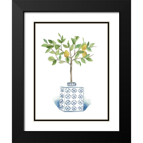 Growing Lemon II Black Modern Wood Framed Art Print with Double Matting by Wang, Melissa