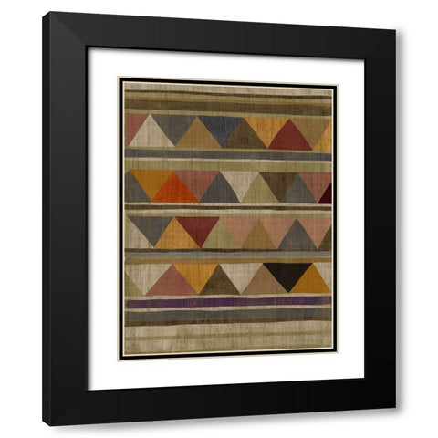 Multicolored Tapestry I Black Modern Wood Framed Art Print with Double Matting by Zarris, Chariklia