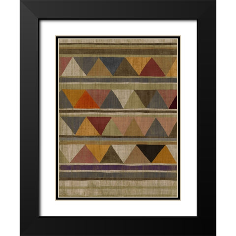 Multicolored Tapestry I Black Modern Wood Framed Art Print with Double Matting by Zarris, Chariklia