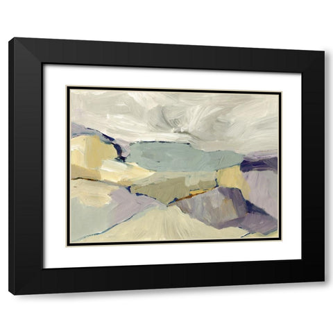 Misty Bluffs I Black Modern Wood Framed Art Print with Double Matting by Barnes, Victoria