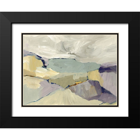 Misty Bluffs I Black Modern Wood Framed Art Print with Double Matting by Barnes, Victoria