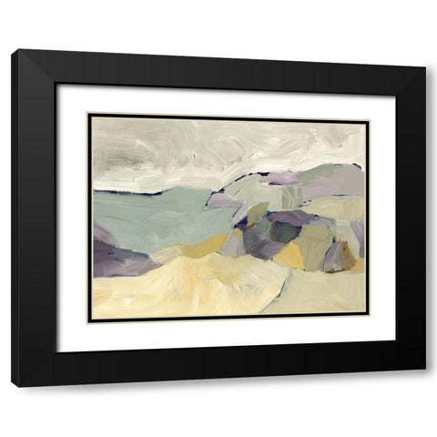 Misty Bluffs II Black Modern Wood Framed Art Print with Double Matting by Barnes, Victoria