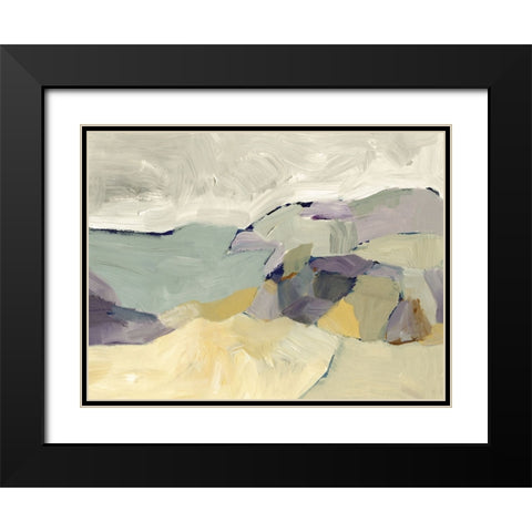 Misty Bluffs II Black Modern Wood Framed Art Print with Double Matting by Barnes, Victoria