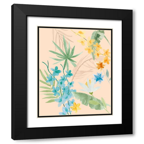 Breezy Tropical I Black Modern Wood Framed Art Print with Double Matting by Warren, Annie