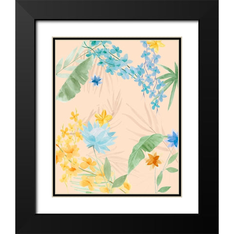 Breezy Tropical II Black Modern Wood Framed Art Print with Double Matting by Warren, Annie