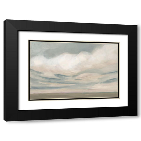 Rose Tinted Fields I Black Modern Wood Framed Art Print with Double Matting by Vess, June Erica