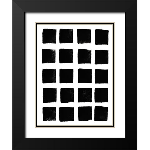 Square Print Black Modern Wood Framed Art Print with Double Matting by Haase, Andrea