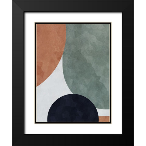 Abstract of Shapes I Black Modern Wood Framed Art Print with Double Matting by Aldridge, Ashley