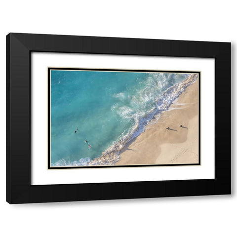 Nusa Penida Beach II Black Modern Wood Framed Art Print with Double Matting by Silver, Richard