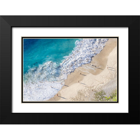 Nusa Penida Beach III Black Modern Wood Framed Art Print with Double Matting by Silver, Richard