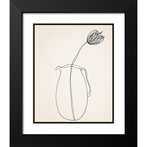 Fine Line I Black Modern Wood Framed Art Print with Double Matting by Smith, Karen