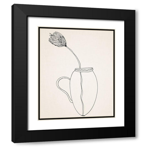 Fine Line II Black Modern Wood Framed Art Print with Double Matting by Smith, Karen