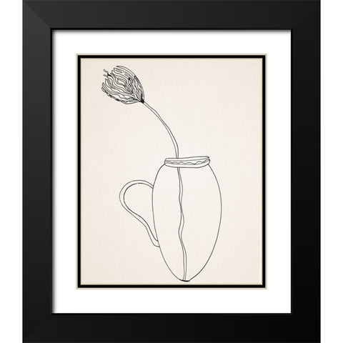 Fine Line II Black Modern Wood Framed Art Print with Double Matting by Smith, Karen