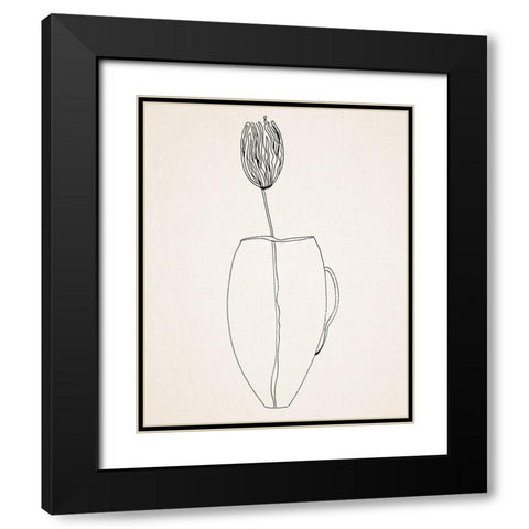 Fine Line III Black Modern Wood Framed Art Print with Double Matting by Smith, Karen